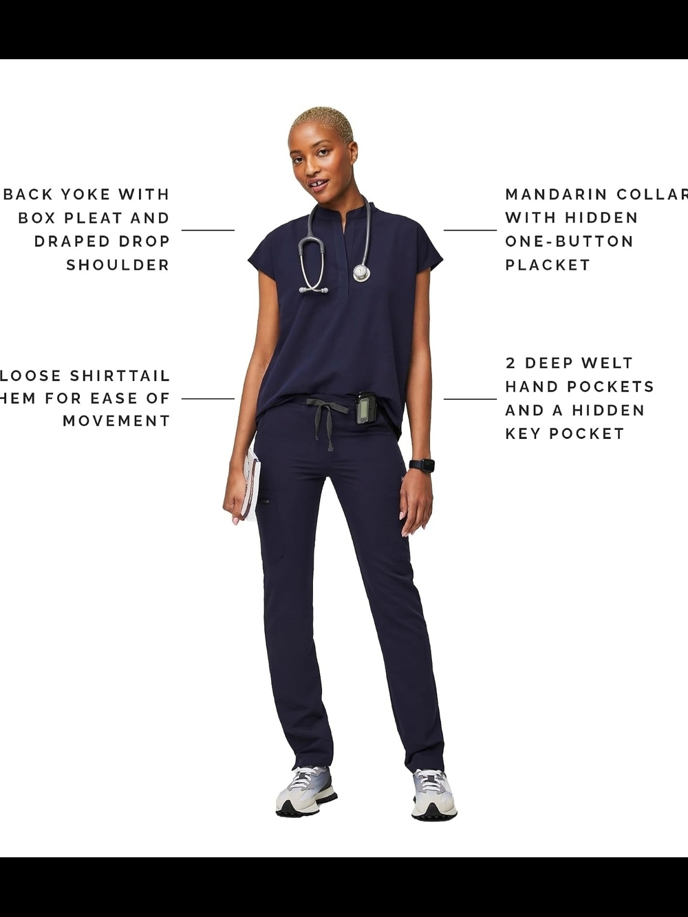 FIGS Navy Scrub Set ( Large)